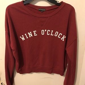 Burgundy “Wine o clock” Sweater